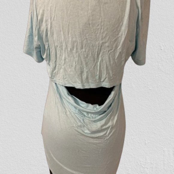 Turquoise Back Cut Out Shirt - Picture 9 of 13